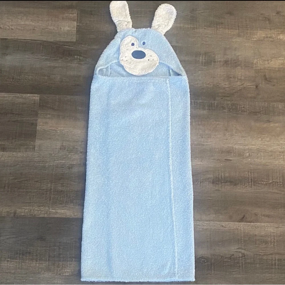 💞 Toddler Sized Blue Puppy Dog Hooded Towel